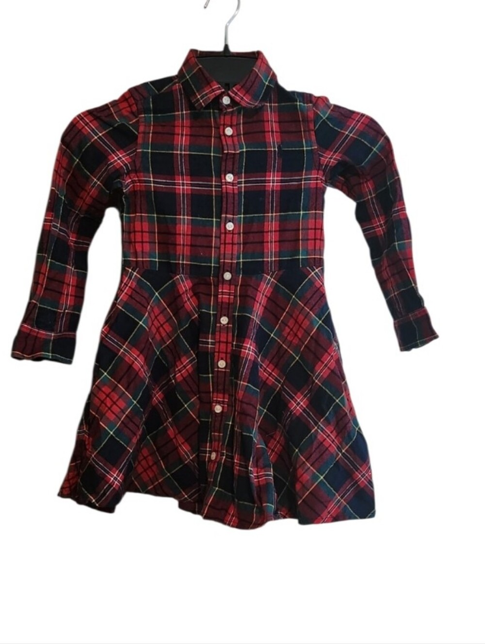 Polo by Ralph Lauren Red Plaid Button-Up Dress